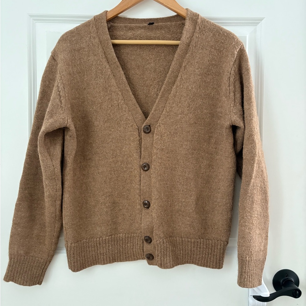 100% alpaca cardigan size large